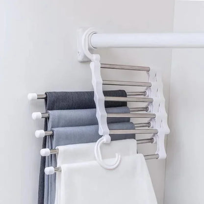 Multifunctional Pants Hanger Clothes Organizer Adjustable Pant Storage Rack Closet Organizer Trouser Hanger Home Organization