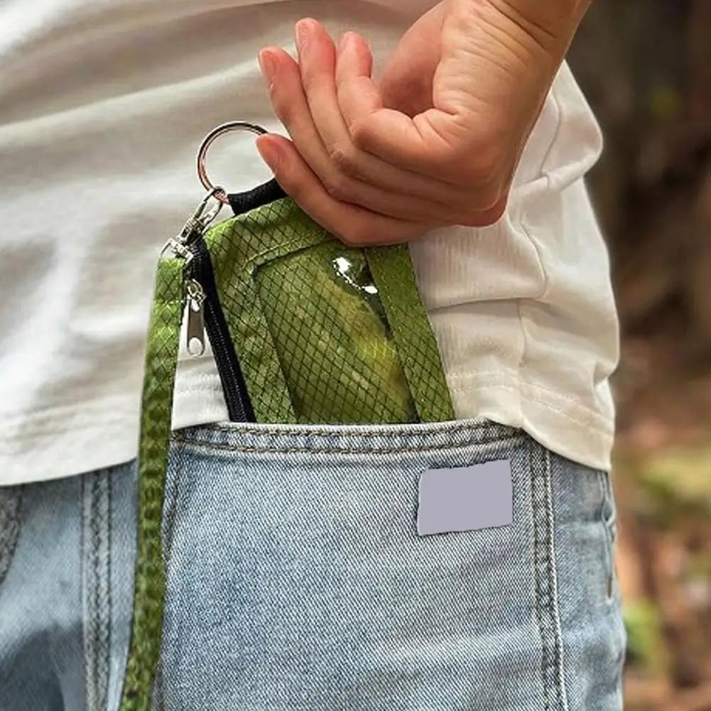 RFID Blocking Slim Wallet with ID Window, Waterproof Travel Card Holder, Protector with Keychain & Wrist Strap for Men Women