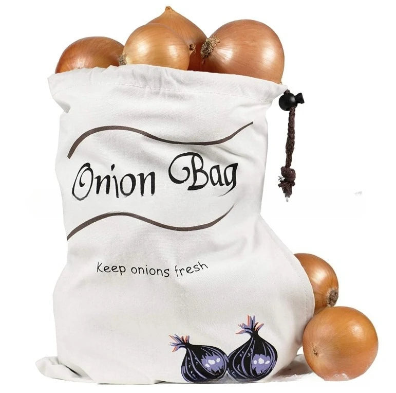 Reusable Canvas Vegetable Storage Bag Durable Square Fresh-keeping Bag Suitable for Potatoes Onions Tomatoes Fruits Etc