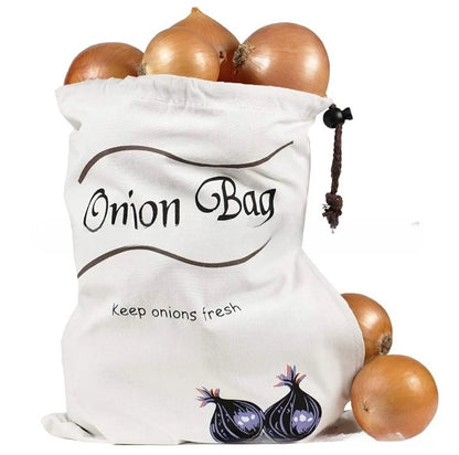 Reusable Canvas Vegetable Storage Bag Durable Square Fresh-keeping Bag Suitable for Potatoes Onions Tomatoes Fruits Etc