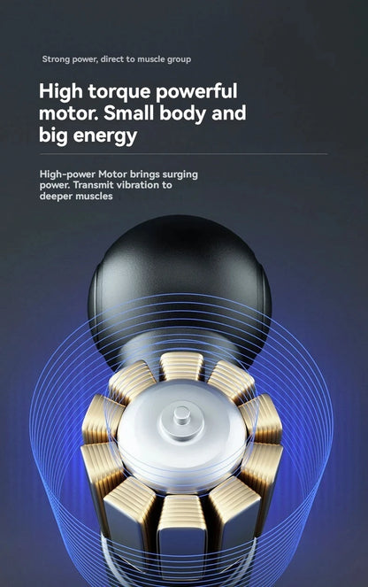 Portable Mini Massage Gun 3-Speed Deep Tissue for Shoulder Leg Foot Muscles Home Gym Use Mute Handheld Massager