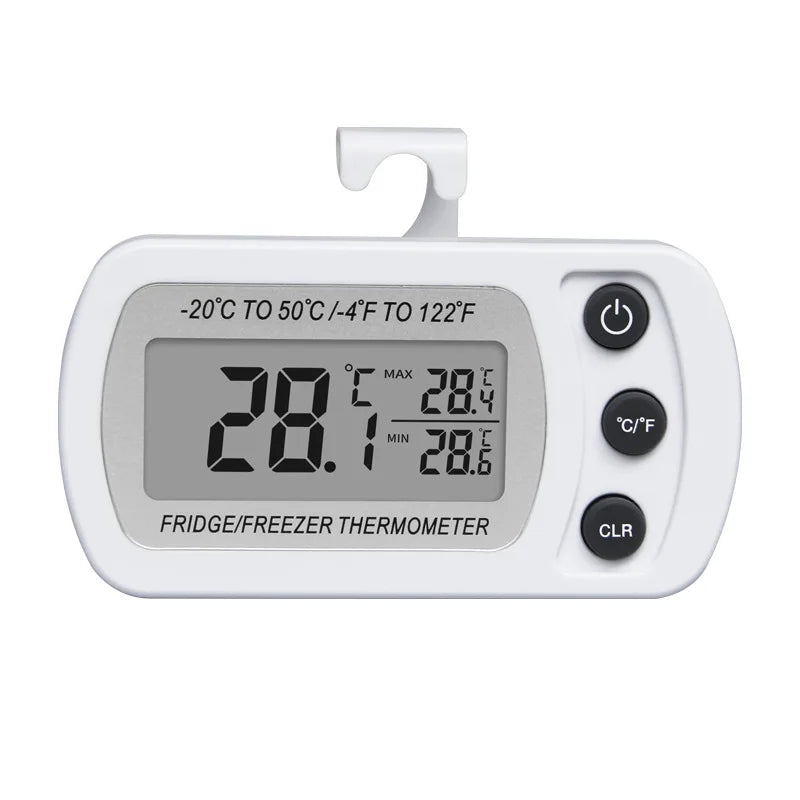 Electronic Digital Refrigerator Thermometer LCD Screen Fridge Freezer Temperature With High & Low -20°C To 50°C Anti-humidity