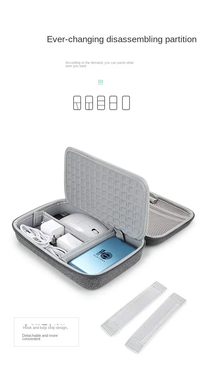 Large Capacity Travel Electronics Accessories Organizer Tablet Hard Disk Cable Portable Storage Bag EVA Airbag Travel Bags