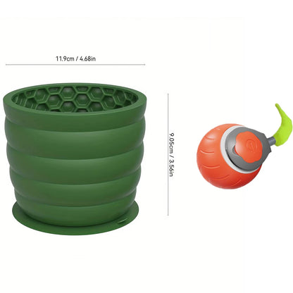 Slow Feeder Silicone Dog Bowl with Suction Cup Non-slip Anti distraction Design Healthy Pet Bowl for Small and Medium Breeds