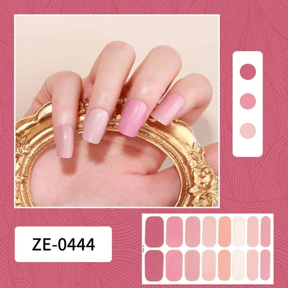 Press On Nails Full Cover Nail Tips Self Adhesive Nail Decorations Full Nail Stickers Manicure Accessories Gradient Nail Decals