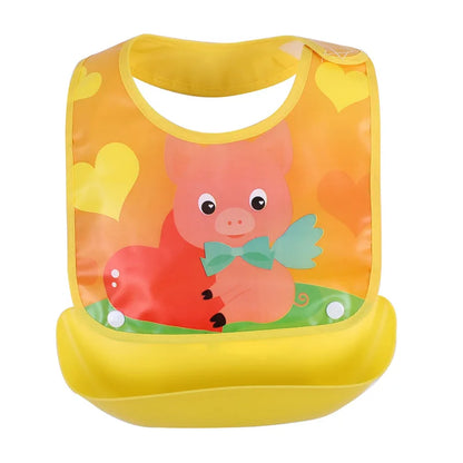 Baby Bib Imitation Silicone Waterproof Rice Pocket Food Eat Dinner Clothing Feeding After Meals Bavoir Tablier Слюнявчики