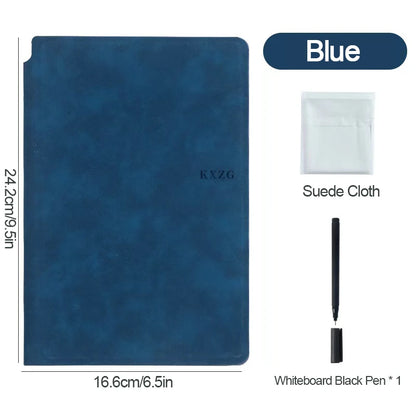 Erasable Whiteboard Notebook A5 Leather Portable Drafting Notebook Writing Board Desktop Memo Pad