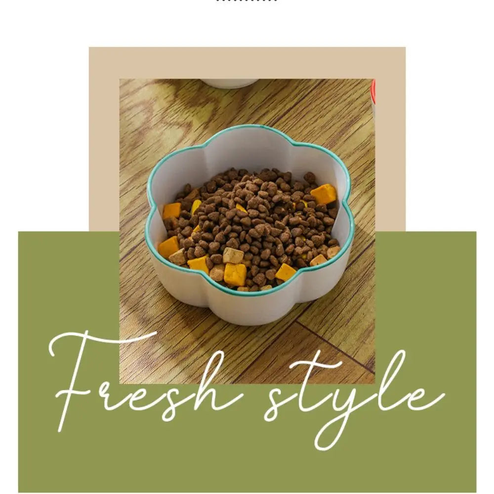 Ceramic Cat Slow Food Bowl Cute Creative Dog Food Feeding Basin Multi-use Large Capacity Pet Drinking Feeder Water Container