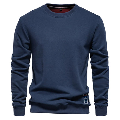 Pullover Streetwear Cotton Men's Sweatshirt Casual Solid Color Long Sleeve Spring Sweatshirt Men Quality Classic Mens Clothes