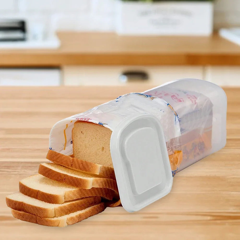 Plastic Sandwich Bread Holder with Airtight Lid Bread Dispenser Fresh Bread Storage Container for Loaf Bread Sandwich