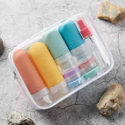 16Pcs Travel Bottle Set Leak-Proof Container Portable Refillable Toiletries Shampoo Conditioner Lotion Liquid Empty Bottles