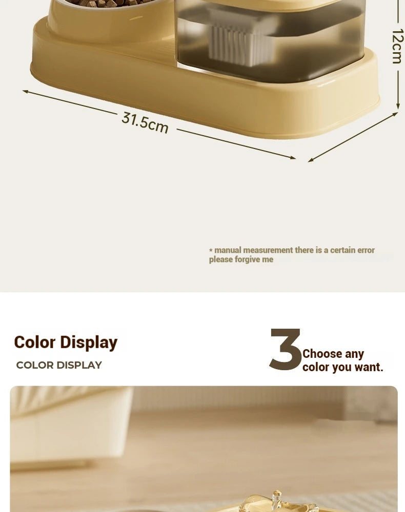 Fountain for Cats Auto Pet Fountain Filter Electric Mute Cat Drinker Bowl Pet Feeder 2in1 Recirculate Drinker Cat Water Fountain