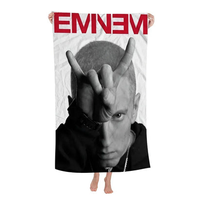 Super Rapper E-Eminems Cartoon Beach Towel Cute Kawaii Room Decor Bath Girls Children Hand Towels For Bathroom Shower