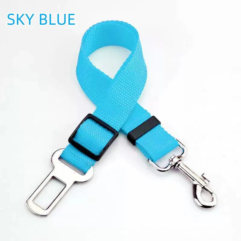 Adjustable Pet Cat Dog Car Seat  Belt Pet Seat Vehicle Dog Harness Lead Clip Safety Lever Traction Dog Collars Dog Accessoires