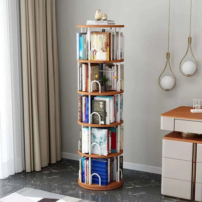 Modern Closet Bookcase Organizer Cabinet Display Rotating Bookcase Magazine Shelves Estante Para Livros Minimalist Furnitures
