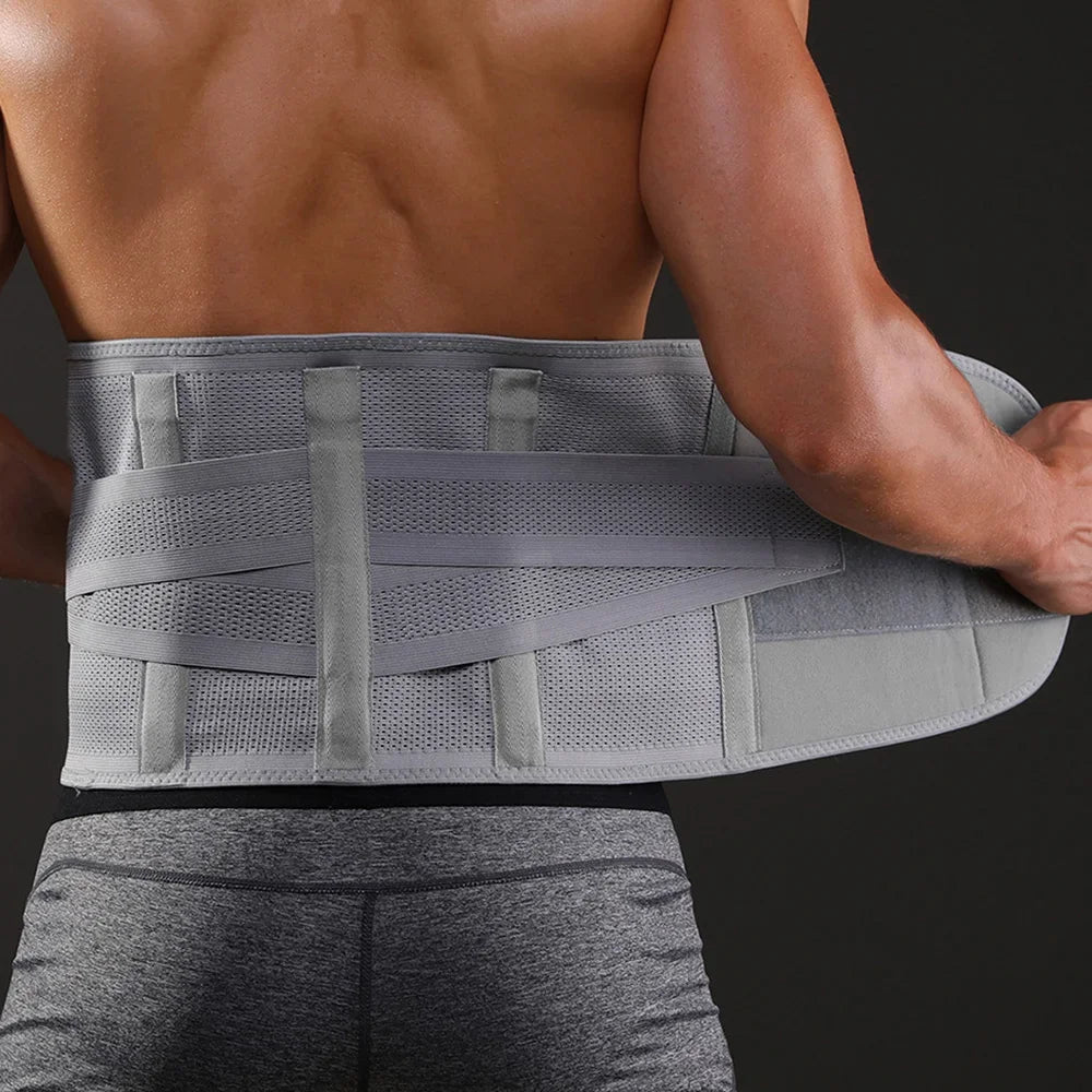 2024 Adjustable Back Braces Waist Belt Men Women Work Lower Back Pain Relief Breathable Anti-skid Spine Lumbar Support Belt