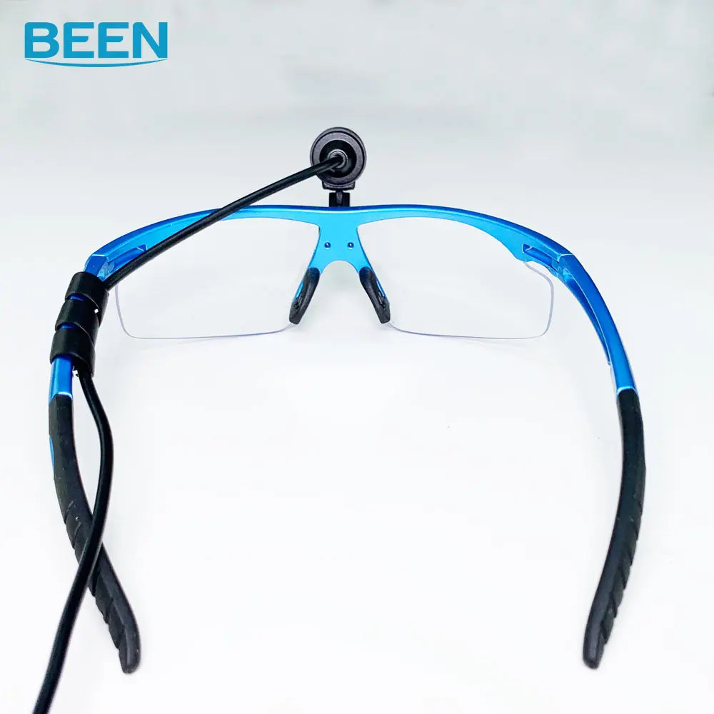 BEEN Oral Dental Headlight 3W LED Dentist Surgical Operation Headlamp with Protection Glasses Rechargeable Lithium-ion Loupes