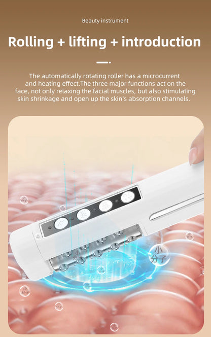 2025 Newest Facial Roller Machine Rotation EMS Heating Skin rejuvenation Facial Lifting Tighten Portable Beauty Machine