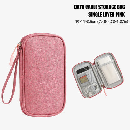Travel Portable Digital Accessories Storage Bag Organizer of Mobile Phone Bag U Disk Charging Bank Mobile Data Cable Storage Bag