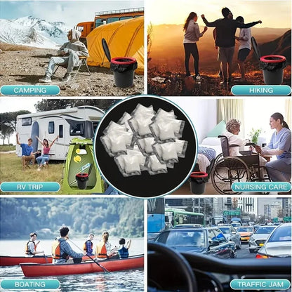 No need to unpack-[Portable | Stool Absorbent] 1/5/10/25/50 pakc Outdoor portable toilet, bagged camping toilet paper, outdoor c