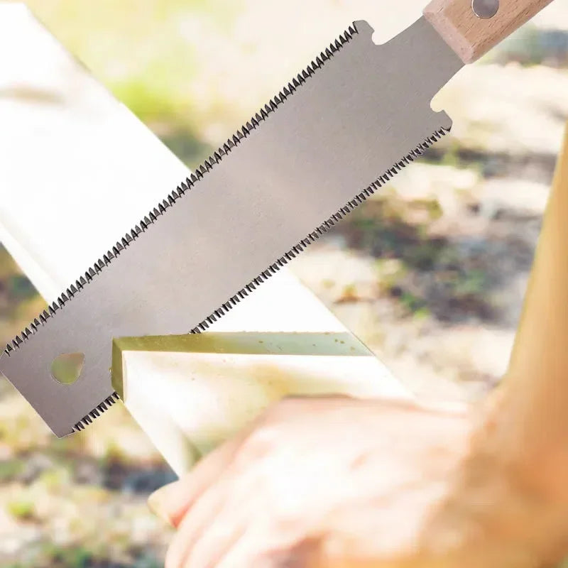 310MM Steel Saw Double Edged Japanese Pull Saw Flexible Blade Hand Saw for Woodworking Cutting Saw