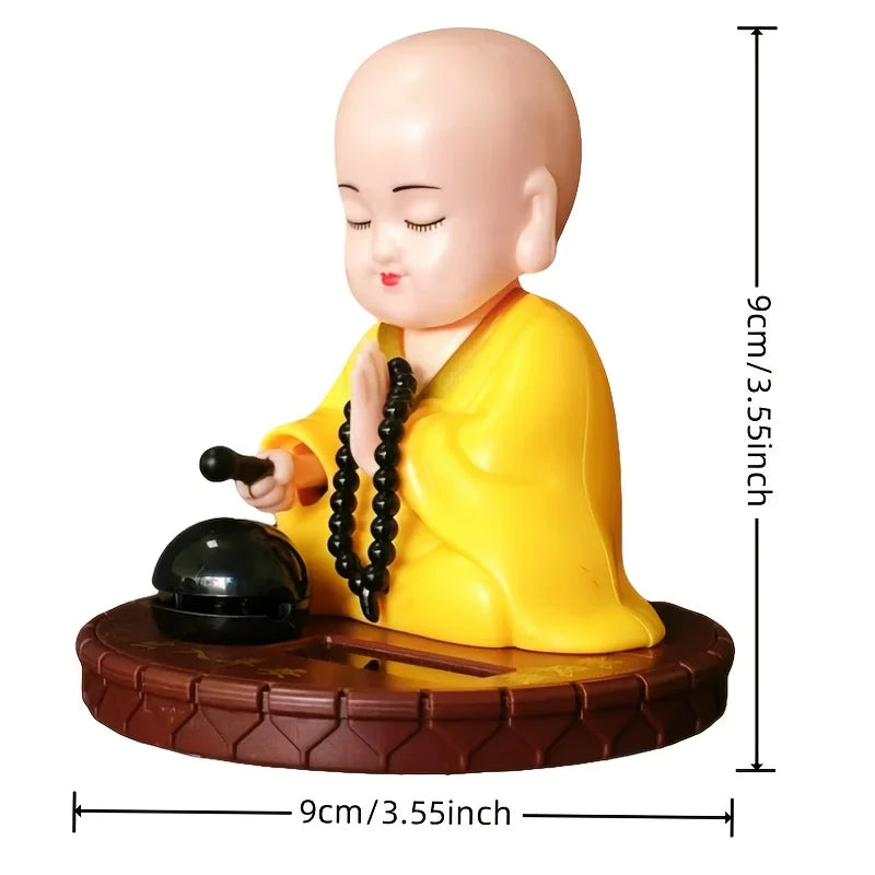 Solar Powered Little Monk Car Accessories, Car Shaking Little Monk Car Interior Accessories, Toy Accessories