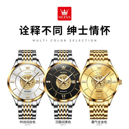 OLEVS brand watch Xianglong relief fully automatic mechanical watch men's watch men's watch 6693