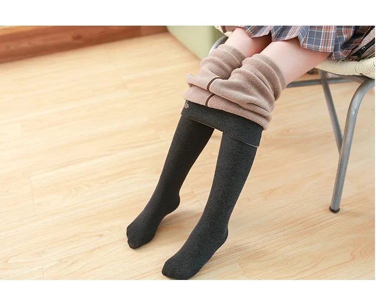 Winter Infant Girls Plus Velvet Pantyhose Children's Leggings Thickening Kids Babys Skinny Pants Snow Keep Warm