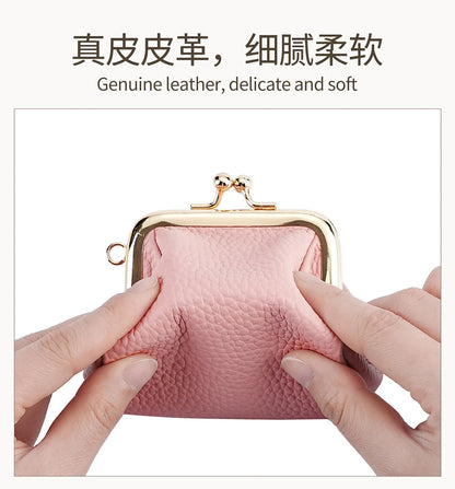 Women Wallets RFID Blocking Bank Card Purse Cowhide Leather Card Holder Mini Credit Coin Case Compact EDC Wallet