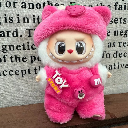 Labubu Doll 17cm Fashion Hoodie Clothing BJD Mini Replacement Cartoon Doll Accessory Cute Decorative Item for Figurines