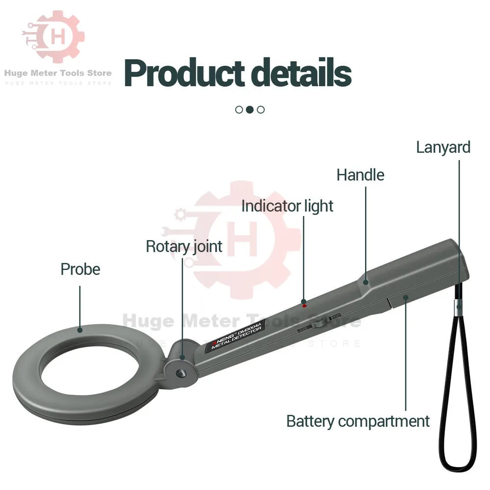 Metal Detector DM3004A Waterproof Handheld Alarm High Sensitivity Metal Scanner Security Checker Pinpointer Metal Detect Tool