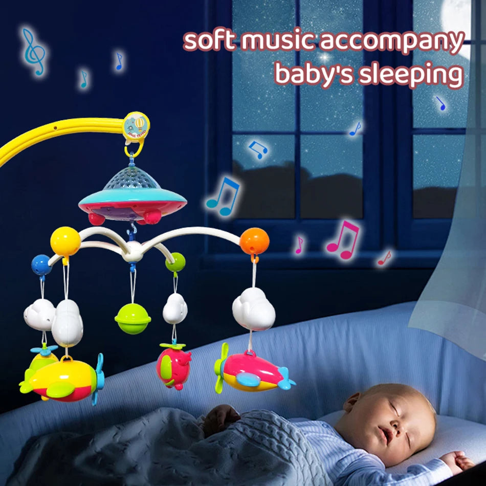 Musical Baby Crib Mobile with 108 Melody Lights Projection for Newborn Mobile for Crib Toys for Infants Remote Control Crib Toys