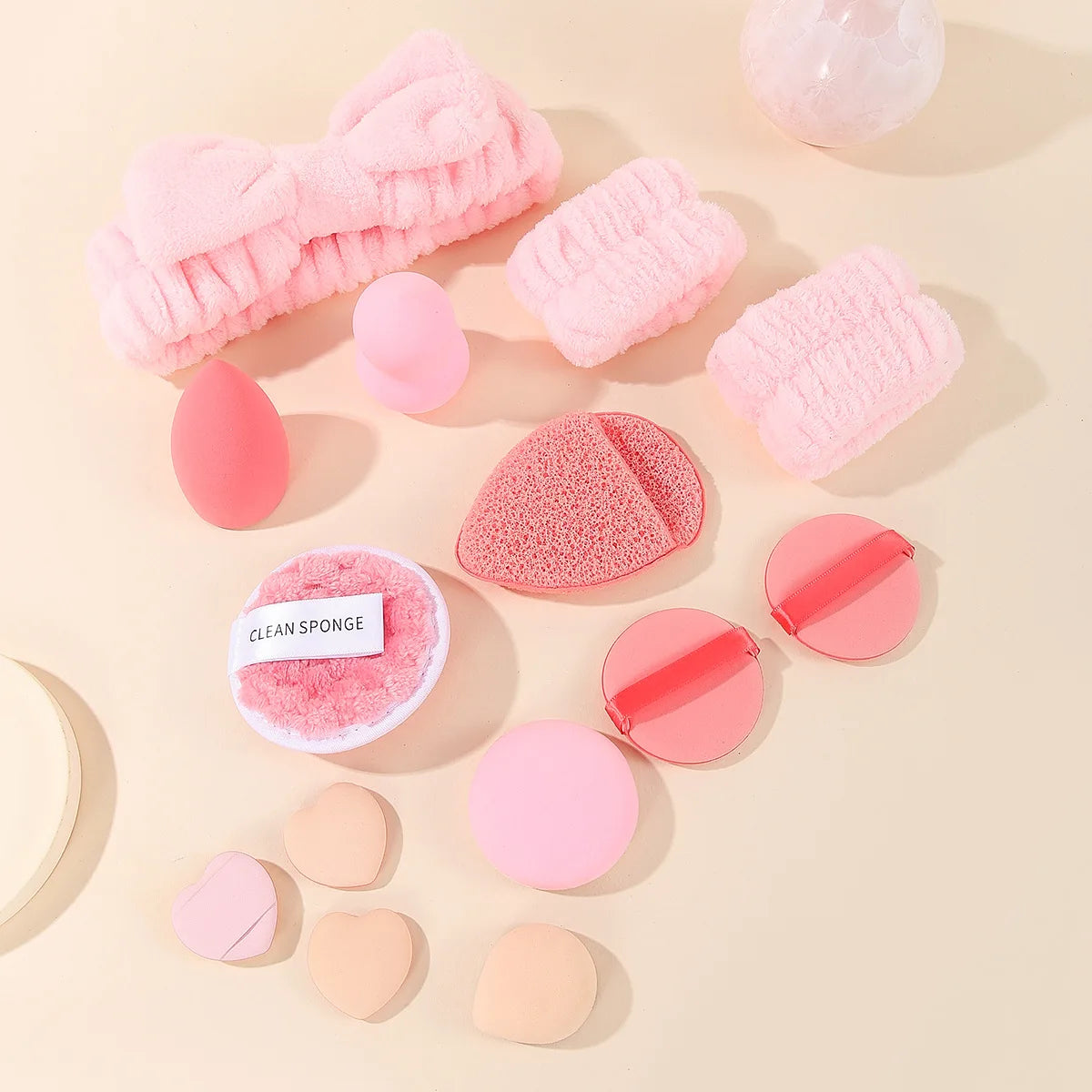 20pcs/ Pink facial cleansing tool set, a professional facial cleansing and care tool set, suitable for normal skin type