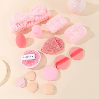 20pcs/ Pink facial cleansing tool set, a professional facial cleansing and care tool set, suitable for normal skin type