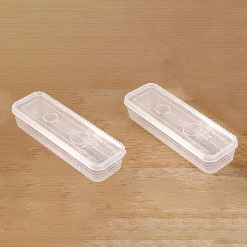 2/4 Pcs Long Rectangular Food Storage Containers, Plastic Reusable Refrigerator Organizer Boxes Kitchen Accessories