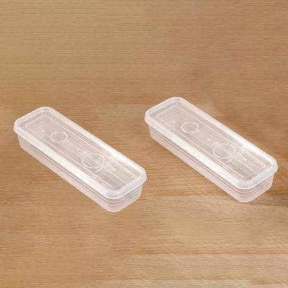 2/4 Pcs Long Rectangular Food Storage Containers, Plastic Reusable Refrigerator Organizer Boxes Kitchen Accessories