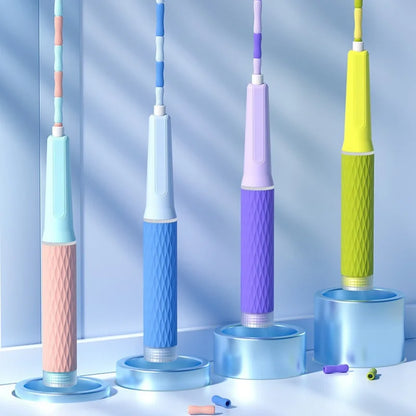 Exam Prep Student Jump Rope – Bamboo Soft Beads Anti-Tangle Design, Ergonomic No-Knot Rope for School Entrance Tests