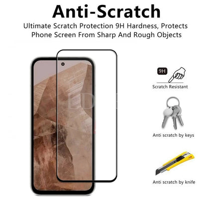 For Google Pixel 8a Glass For Google Pixel 8a Tempered Glass Full Glue Screen Camera Lens Protector Film Google Pixel 8 a Glass