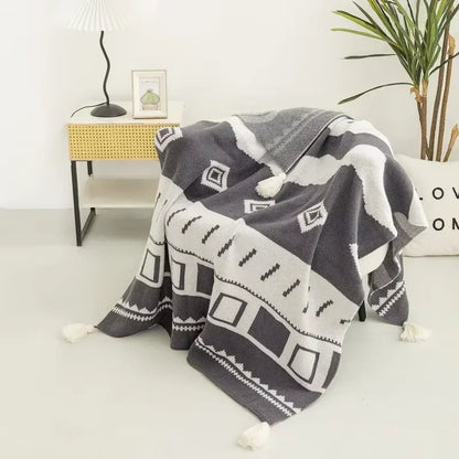 Bohemian Blanket Soft Sofa Cover Summer Blanket Office Nap Blankets Air Conditioning Blankets Knit Blanket For Travel