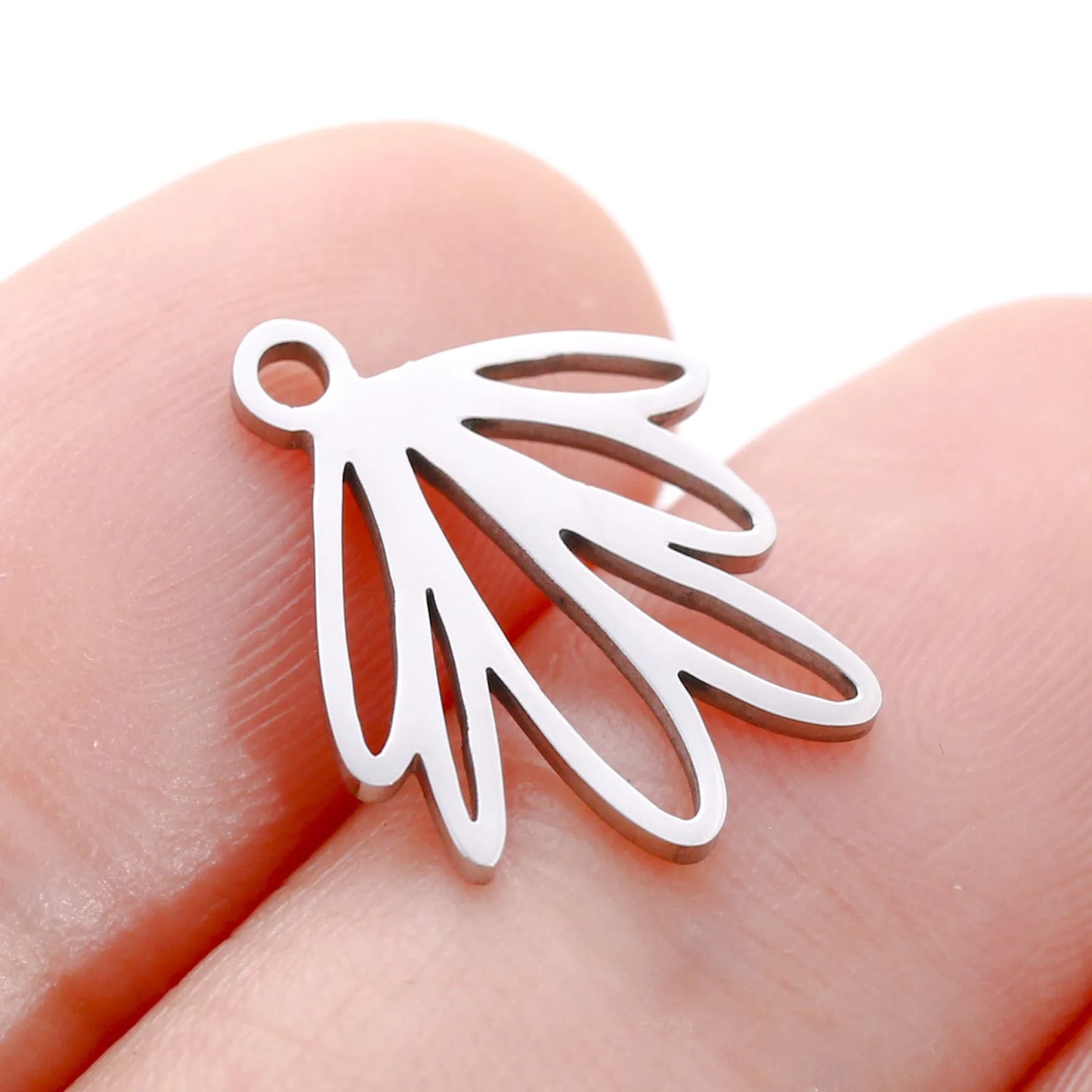 3PCs Stainless Steel Mini Flower Charms Tree Leaf Bird Pendant Necklace Diy Earring For Jewelry Making Findings Wholesale