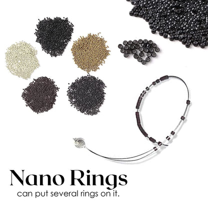 Nano Loop Tools 6Pcs Nano Rings Loop Threader Pulling Tool for Nano Bead Hair Extensions  Nano Micro Ring Loop Threader Tools