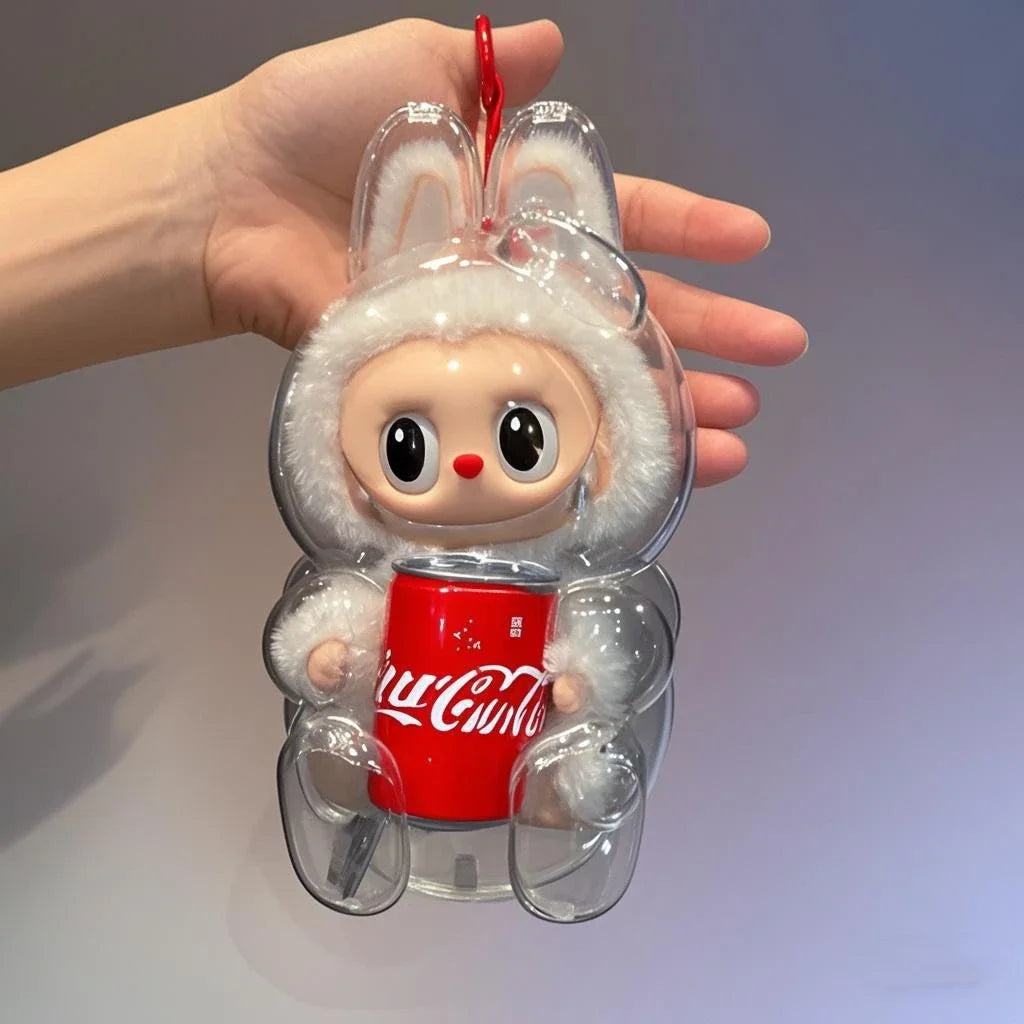 LABUBU Doll Transparent Protective Case Portable Dust Cover Backpack Hanging Decoration Labubus Accessories For LABUBU V1 V2 V3