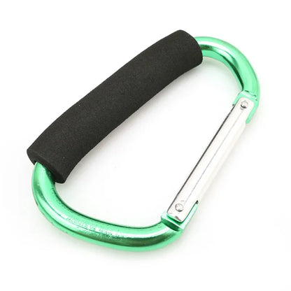 Large Carabiner Stroller Hooks Organizer Aluminum D Ring Spring Snap Keychain Clip Carry Handle for Hanging Purses Shopping Bags