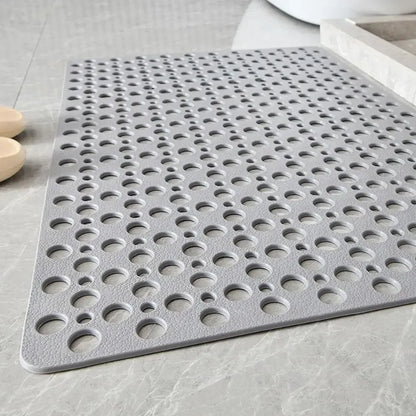 Slip Anti Mould Rubber Anti Slip Bath Mat with Drain Holes Machine Washable Antibacterial Resistant Shower Mat for Shower or Tub