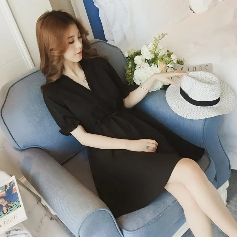 Woman Dress White Dresses for Women Chiffon Satin Soft Silk Ruffle Clothing New Features of Clothes Curvy Cheap Casual X Retro G