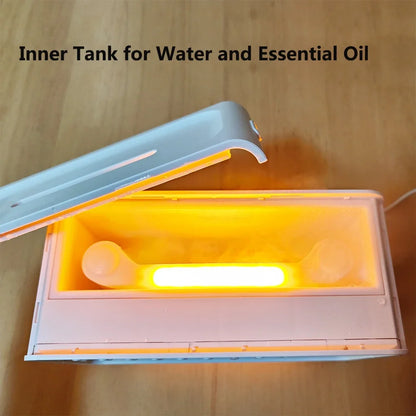 White Noise Sleep Sound Machine Flame Air Diffuser Humidifier with BT Speaker and Night Light Essential Oil Diffuser for Bedroom