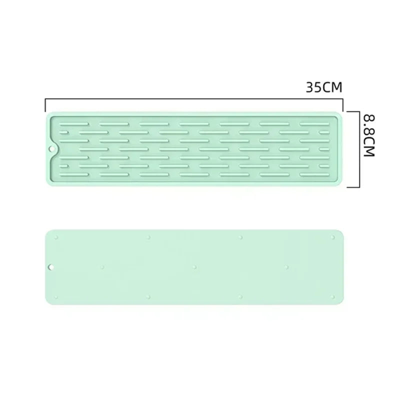Silicone Dish Drying Mat Anti Slip Sink Storage Kitchenware Sink  Protection Mat Tray Bathroom Gadget Countertop Mat Organizer