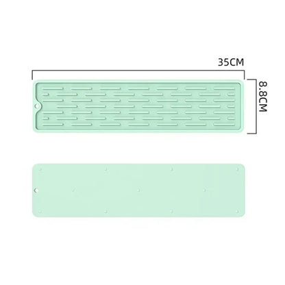 Silicone Dish Drying Mat Anti Slip Sink Storage Kitchenware Sink  Protection Mat Tray Bathroom Gadget Countertop Mat Organizer
