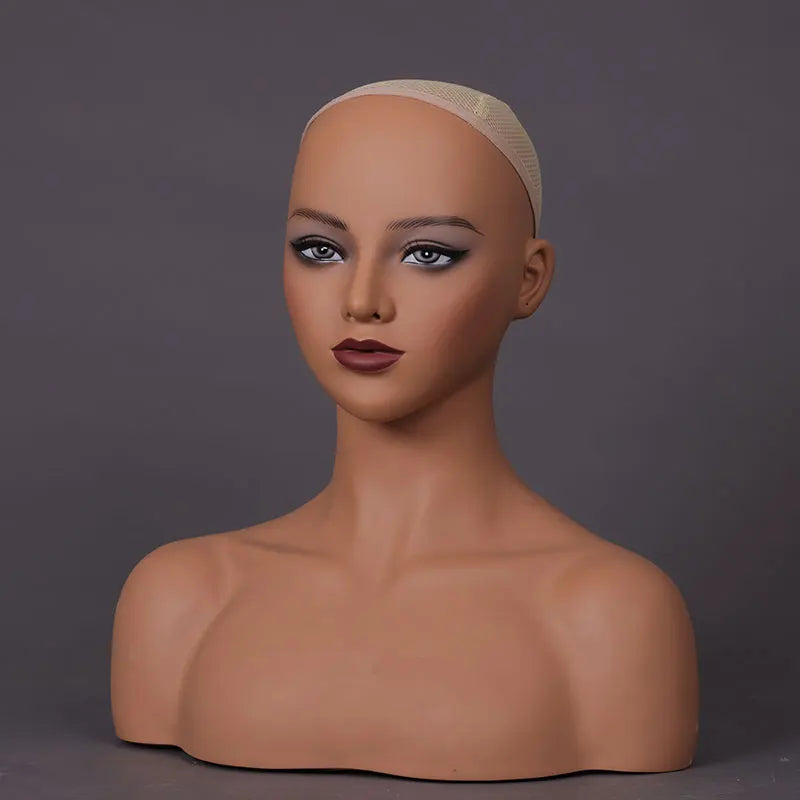 Multipurpose Mannequin Head With Shoulders Make-Up Dummy Head For Wigs Mannequins Bust Wig Display Head Realistic Female Head