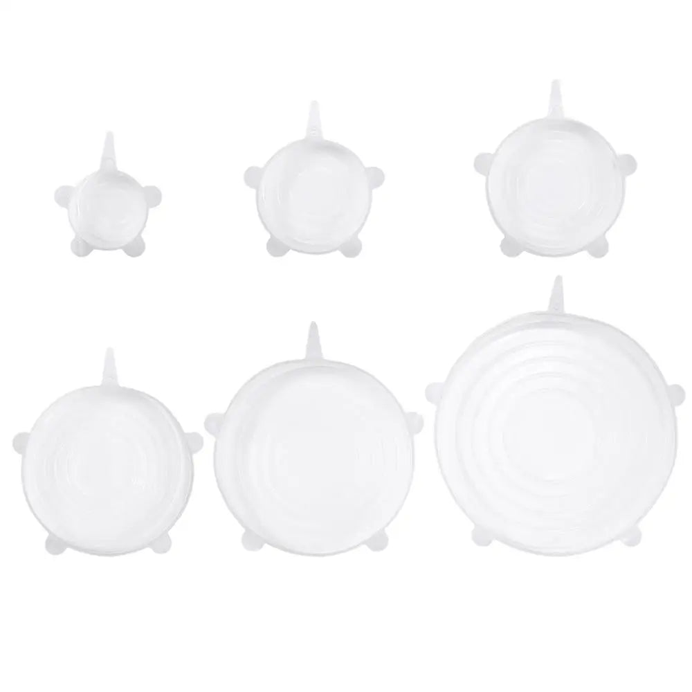 JUSTOOL 12 Pcs Stretchable Silicone Fresh-Keeping Lid For Refrigerator Food Cling Film Bowl Lids Silicone Lid Set Fresh-Keeping